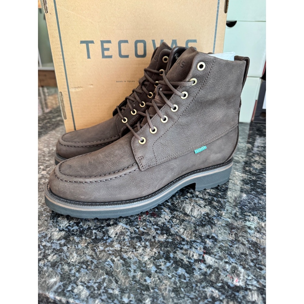 Tecovas The Rugged Moc Umber WP Cowhide Leather Boots Mens 10 D M10079UM